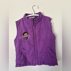 Vintage Dora The Explorer Purple Vest Size 3